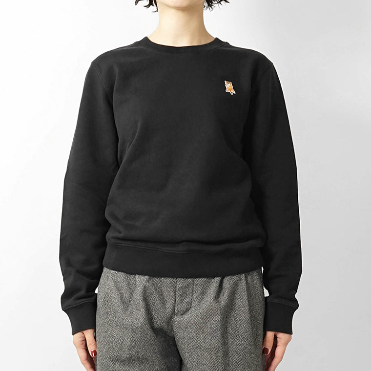 MAISON KITSUNE レディース スウェットシャツ LADY FOX REGULAR SWEATSHIRT PW00320 KM0340 BLACK ブラック P199