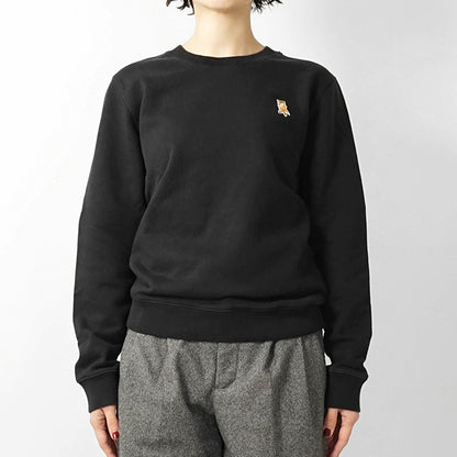 MAISON KITSUNE レディース スウェットシャツ LADY FOX REGULAR SWEATSHIRT PW00320 KM0340 BLACK ブラック P199