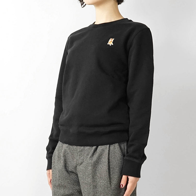 MAISON KITSUNE レディース スウェットシャツ LADY FOX REGULAR SWEATSHIRT PW00320 KM0340 BLACK ブラック P199