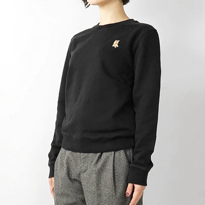 MAISON KITSUNE レディース スウェットシャツ LADY FOX REGULAR SWEATSHIRT PW00320 KM0340 BLACK ブラック P199