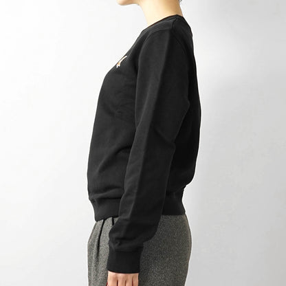 MAISON KITSUNE レディース スウェットシャツ LADY FOX REGULAR SWEATSHIRT PW00320 KM0340 BLACK ブラック P199