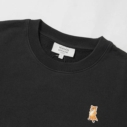 MAISON KITSUNE レディース スウェットシャツ LADY FOX REGULAR SWEATSHIRT PW00320 KM0340 BLACK ブラック P199