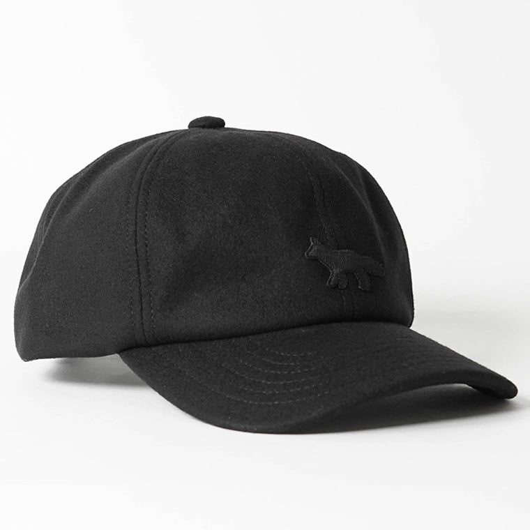 MAISON KITSUNE メンズ レディース キャップ PROFILE FOX WOOL CAP PW06111 WM2023 BLACK ブラック P199