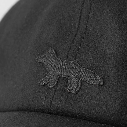 MAISON KITSUNE メンズ レディース キャップ PROFILE FOX WOOL CAP PW06111 WM2023 BLACK ブラック P199