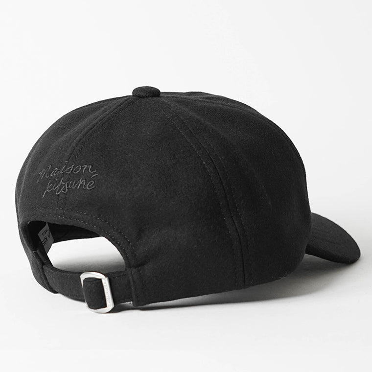 MAISON KITSUNE メンズ レディース キャップ PROFILE FOX WOOL CAP PW06111 WM2023 BLACK ブラック P199