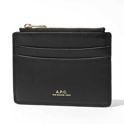 A.P.C. レディース メンズ カード＆コインケース PARIS CARDHOLDER PXAWV F63670 NOIR ブラック LZZ