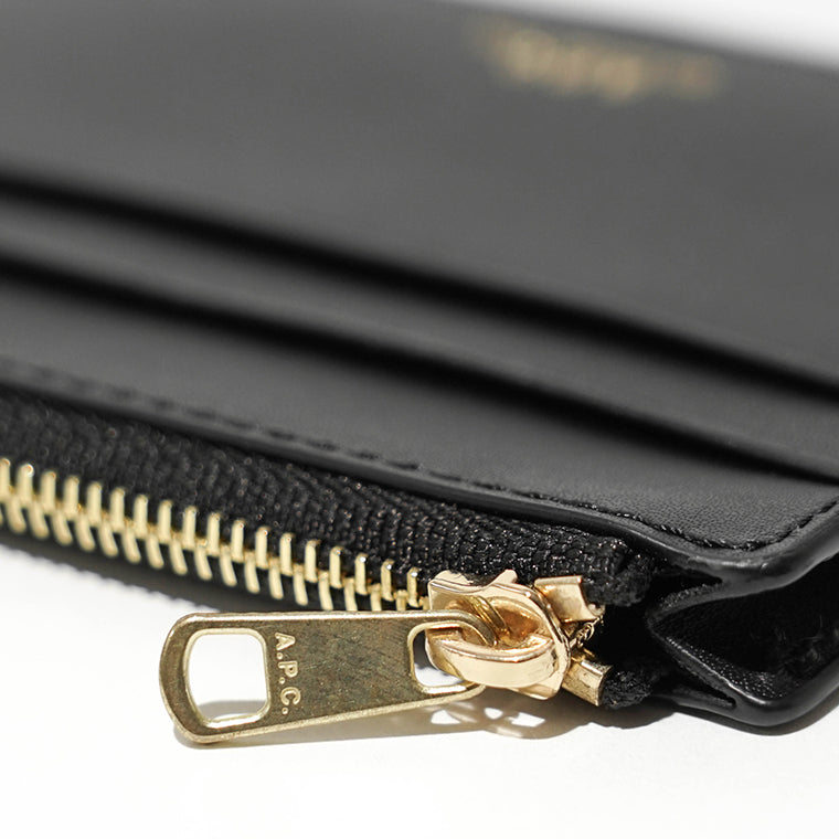 A.P.C. レディース メンズ カード＆コインケース PARIS CARDHOLDER PXAWV F63670 NOIR ブラック LZZ