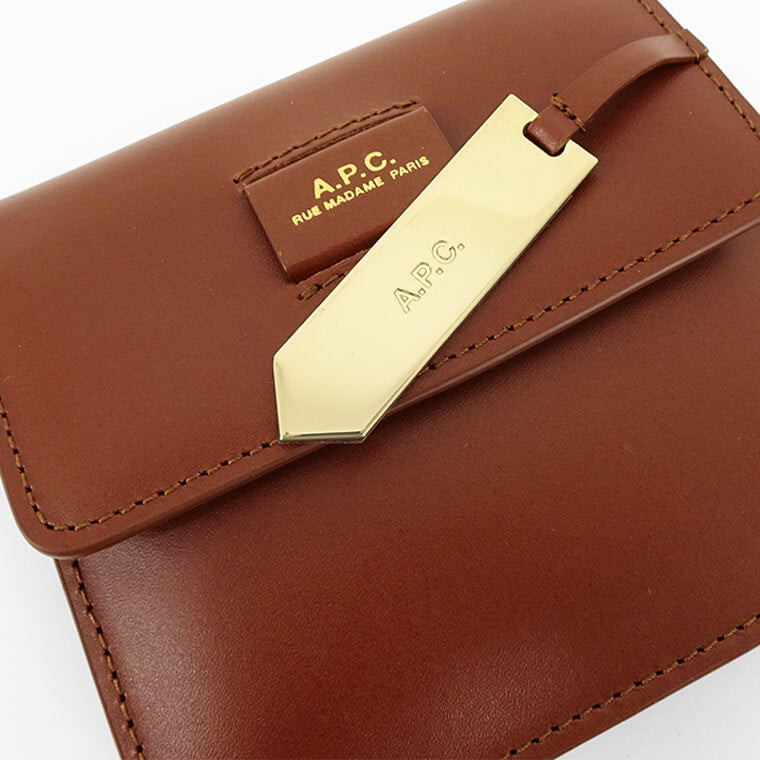 A.P.C. レディース カード＆コインケース CHAROTTE COMPACT PXBMW F63542 NOISETTE ヘーゼルナッツ CAD