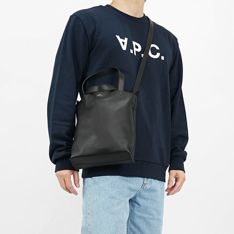 A.P.C. レディース メンズ レザートートバッグ MAIKO SMALL PXBOK M61667 BLACK ブラック LZZ