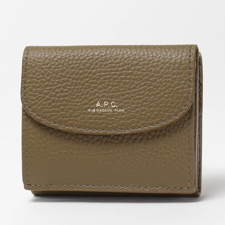 A.P.C. レディース メンズ 3つ折り財布 TRIFOLD GENEVE PXCBC F63483 TERRE オークル CAW