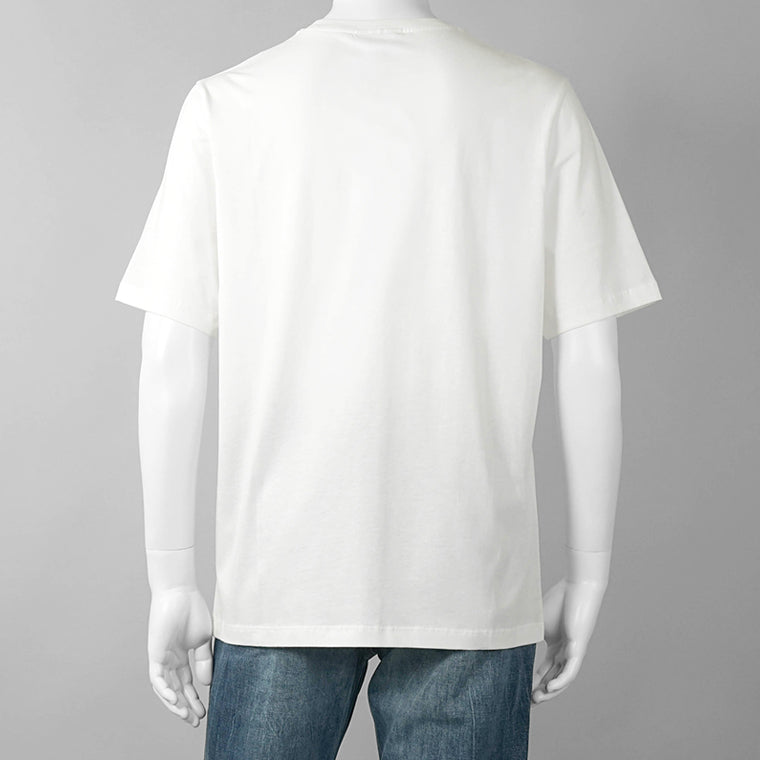 【2026SS SUMMER SALE】MAISON KITSUNE メンズ Tシャツ POETIC SCRIPT LIGHT REGULAR TEE SHIRT QM00113 KJ7036 WHITE オフホワイト P100