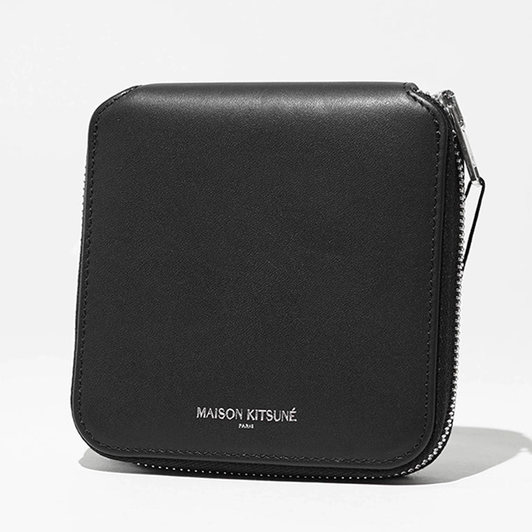 メゾンキツネ MAISON KITSUNE メンズ 2つ折り財布 ブラック