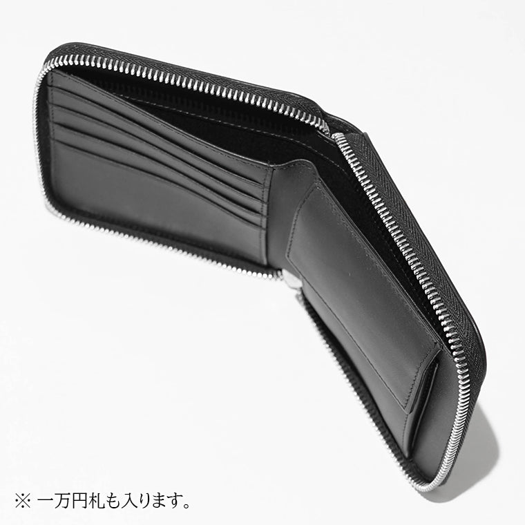 メゾンキツネ MAISON KITSUNE メンズ 2つ折り財布 ブラック