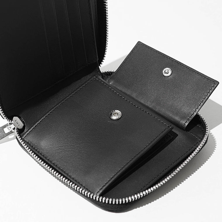 MAISON KITSUNE メンズ 2つ折り財布 QU05701 LR0072 BLACK ブラック P199