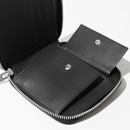 MAISON KITSUNE メンズ 2つ折り財布 QU05701 LR0072 BLACK ブラック P199