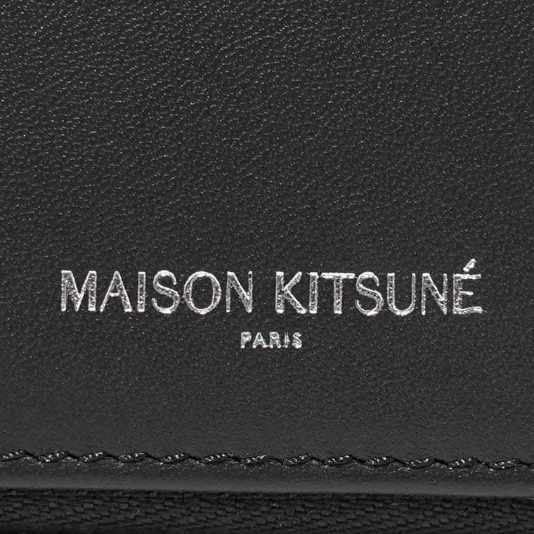 MAISON KITSUNE メンズ 2つ折り財布 QU05701 LR0072 BLACK ブラック P199