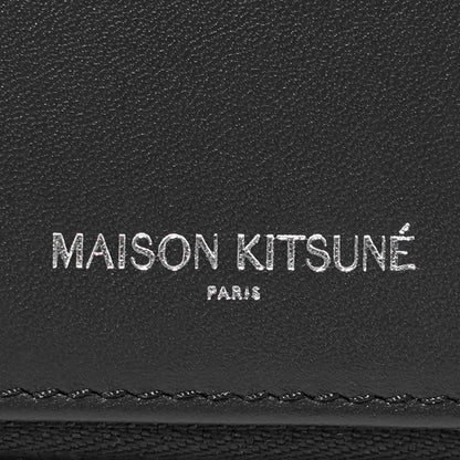 MAISON KITSUNE メンズ 2つ折り財布 QU05701 LR0072 BLACK ブラック P199