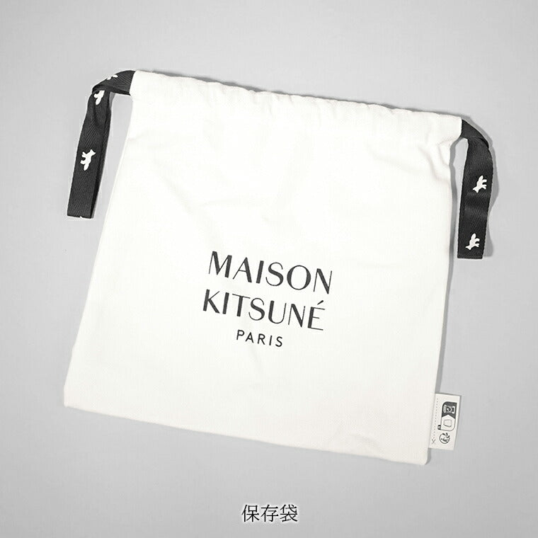 MAISON KITSUNE メンズ 3つ折り財布 TRIFOLD WALLET QU05702 LR0072 BLACK ブラック P199