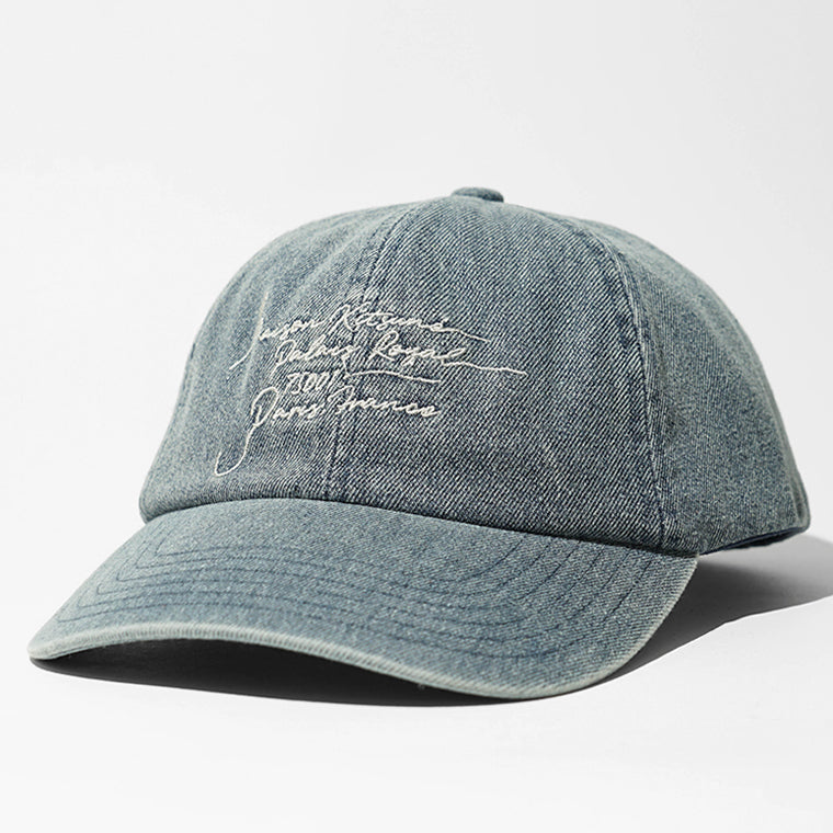 MAISON KITSUNE メンズ レディース キャップ POETIC SCRIPT DENIM CAP QU06103 WD4025 WASHED INDIGO ウォッシュブルー P471