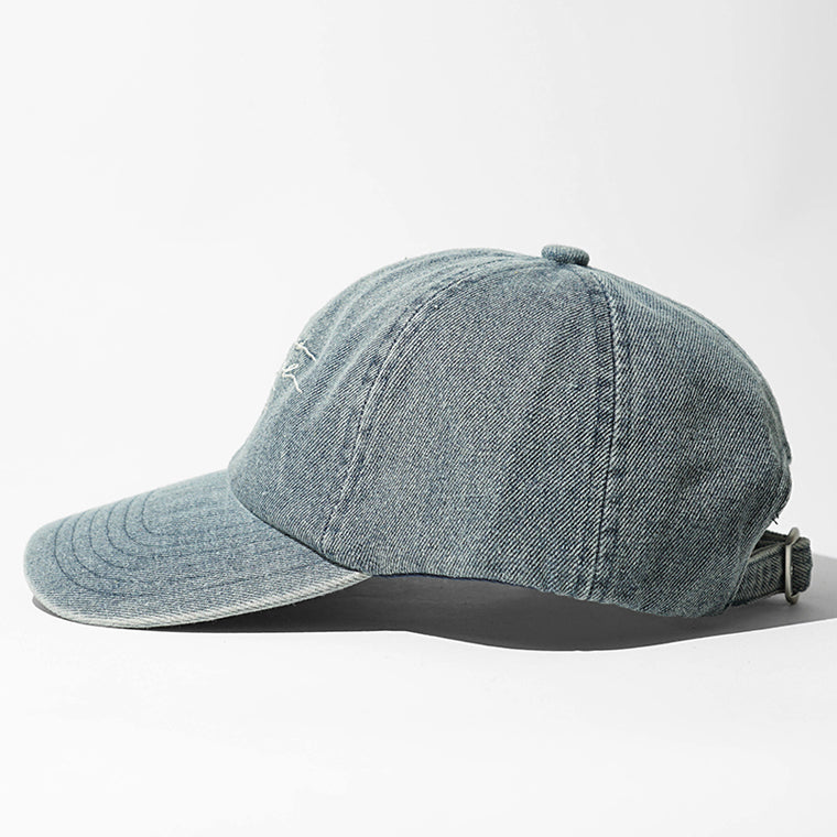 MAISON KITSUNE メンズ レディース キャップ POETIC SCRIPT DENIM CAP QU06103 WD4025 WASHED INDIGO ウォッシュブルー P471