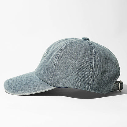 MAISON KITSUNE メンズ レディース キャップ POETIC SCRIPT DENIM CAP QU06103 WD4025 WASHED INDIGO ウォッシュブルー P471