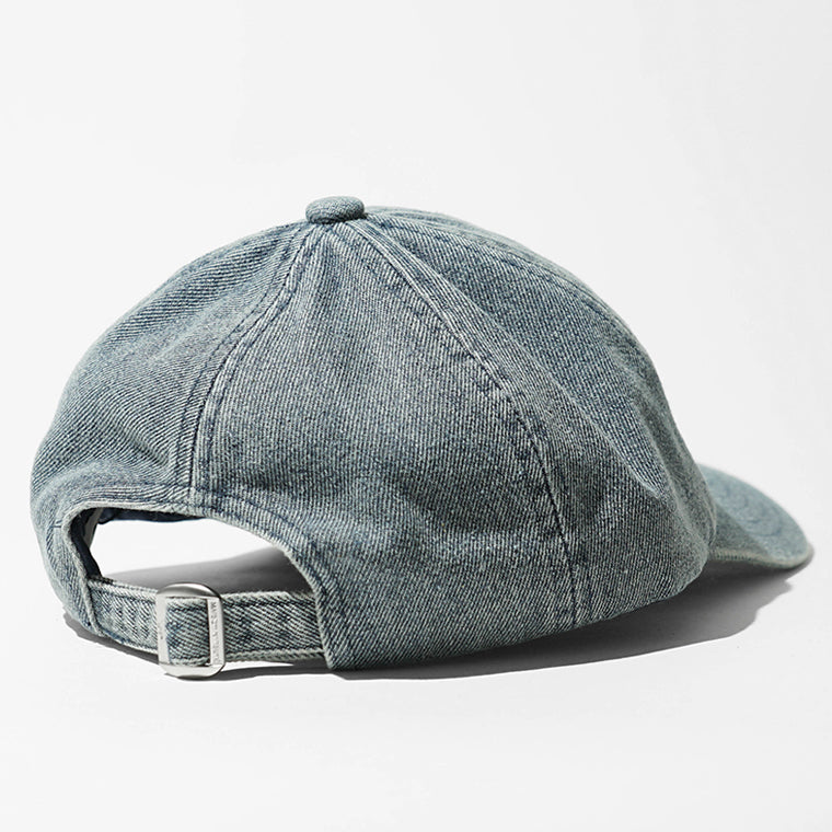 MAISON KITSUNE メンズ レディース キャップ POETIC SCRIPT DENIM CAP QU06103 WD4025 WASHED INDIGO ウォッシュブルー P471