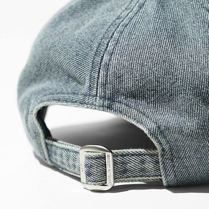MAISON KITSUNE メンズ レディース キャップ POETIC SCRIPT DENIM CAP QU06103 WD4025 WASHED INDIGO ウォッシュブルー P471