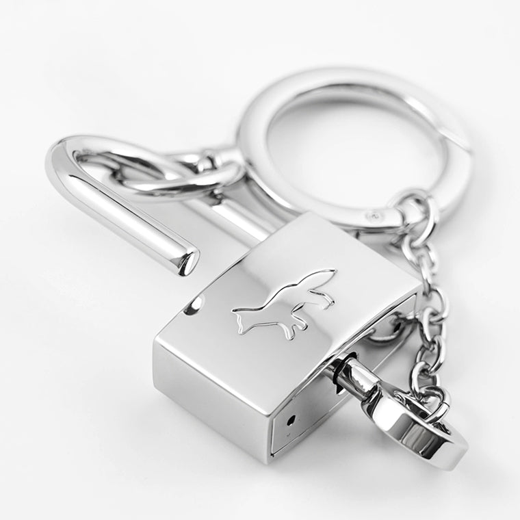 MAISON KITSUNE メンズ レディース キーリング PADLOCK CHARM QU06903 AM1002 SILVER シルバー P900