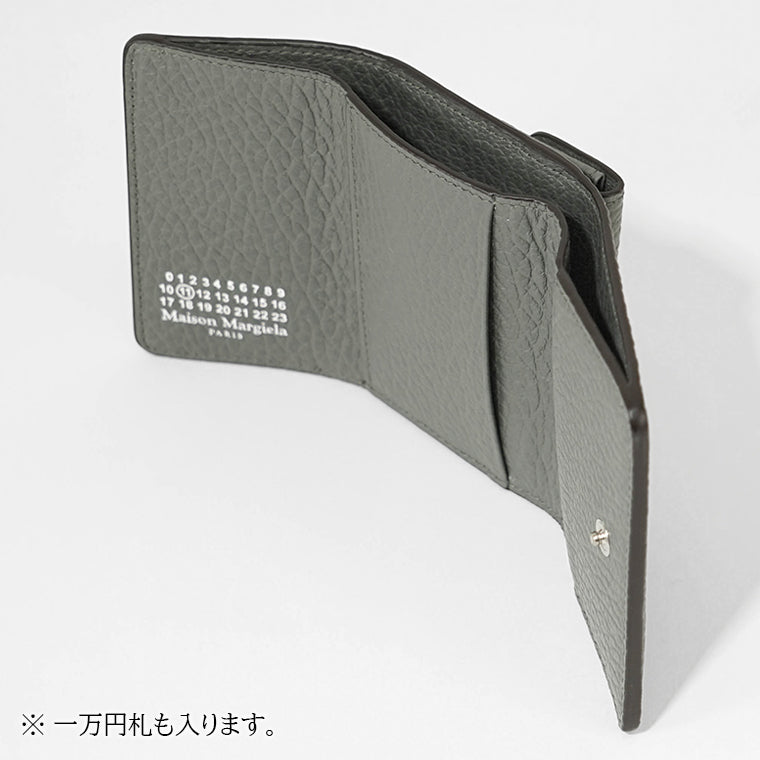 メゾンマルジェラ　二つ折り財布　T8127 グレー　箱、保存布あり メゾンマルジェラ 二つ折り財布 T8127 グレー 箱、保存布あり