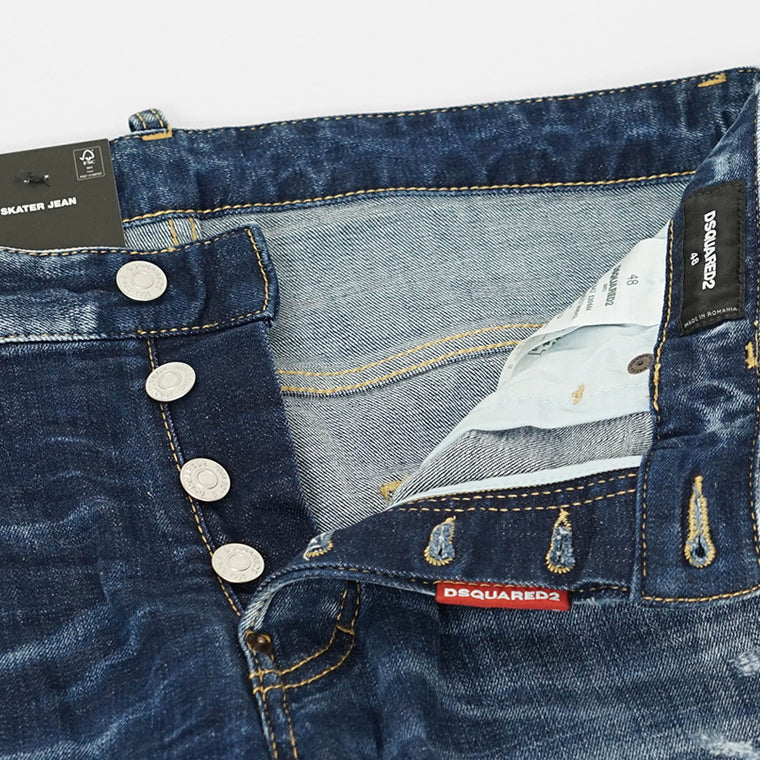 DSQUARED2 メンズ ジーンズ SKATER JEAN S71LB1642 S30664 ウォッシュブルー 470