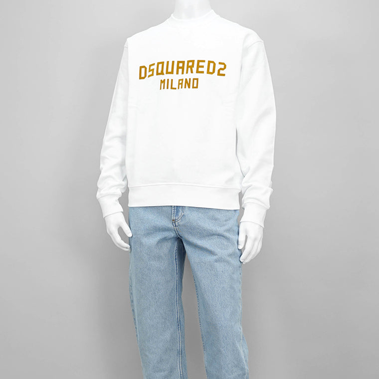 DSQUARED2 メンズ スウェットシャツ COOL FIT CREWNECK S74GU0869 D25015 ホワイト 964