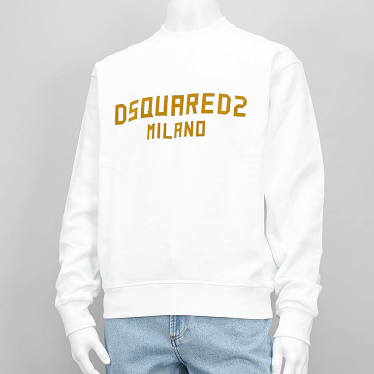 DSQUARED2 メンズ スウェットシャツ COOL FIT CREWNECK S74GU0869 D25015 ホワイト 964