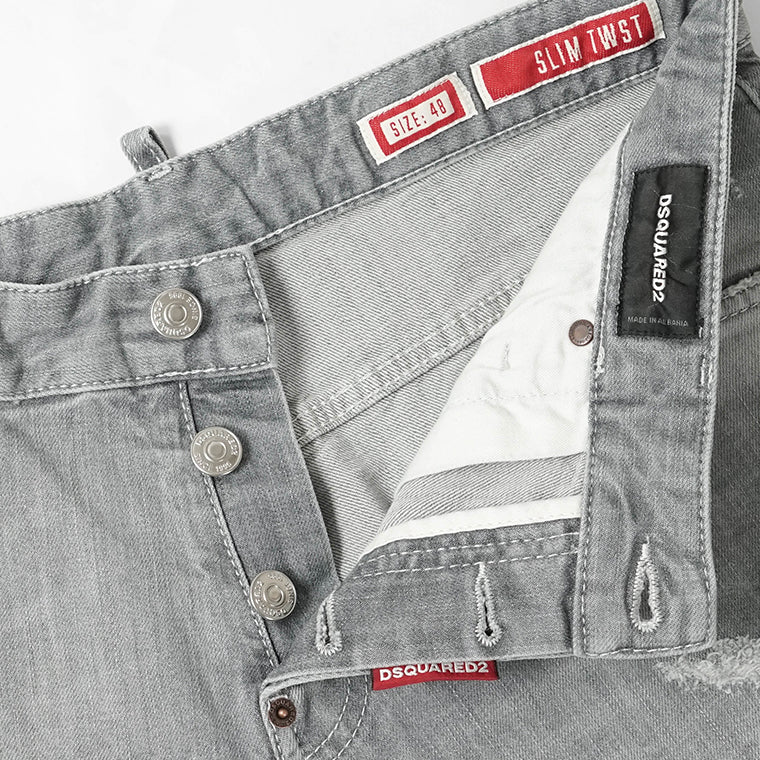 DSQUARED2 メンズ ジーンズ SLIM TWIST JEAN S74LB1870 S30260 ウォッシュグレー 852