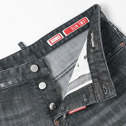 DSQUARED2 メンズ ジーンズ SLIM TWIST JEAN S74LB1912 S30357 ウォッシュブラック 900