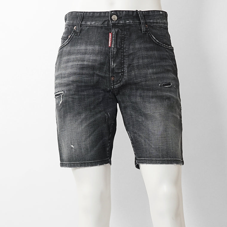 【2026SS SUMMER SALE】DSQUARED2 メンズ ショートパンツ MARINE SHORT S74MU0964 S30357 ウォッシュブラック 900