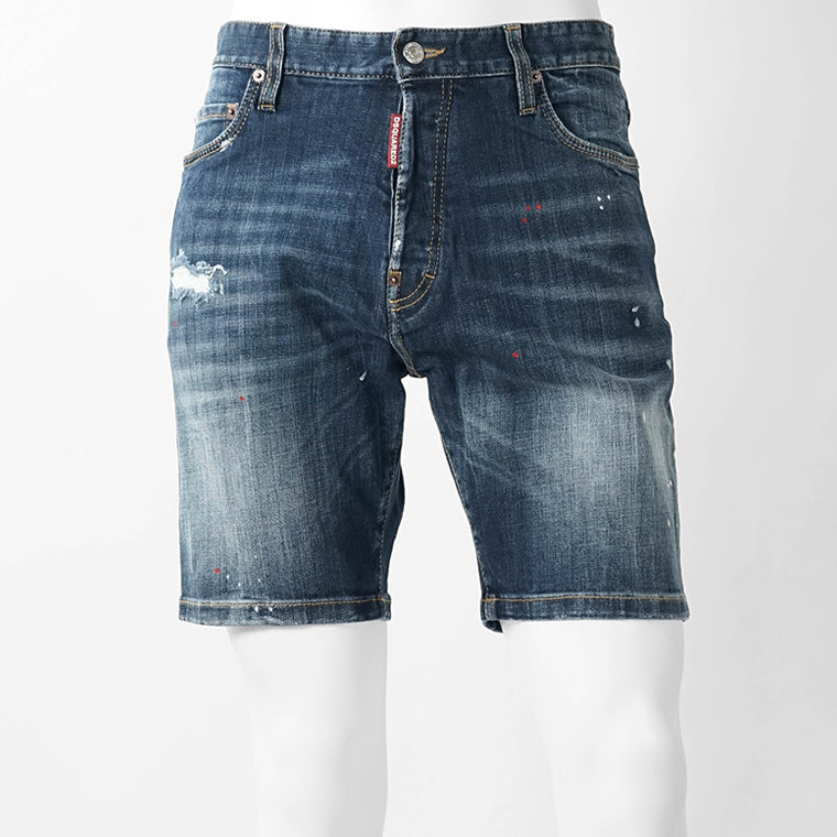 【2026SS SUMMER SALE】DSQUARED2 メンズ ショートパンツ MARINE SHORT S74MU0985 S30664 ウォッシュブルー 470