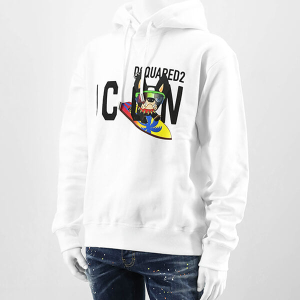 DSQUARED2 メンズ パーカー ICON R N SWEAT S79GU0095 S25516 ホワイト 100