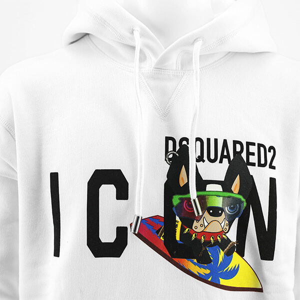 DSQUARED2 メンズ パーカー ICON R N SWEAT S79GU0095 S25516 ホワイト 100