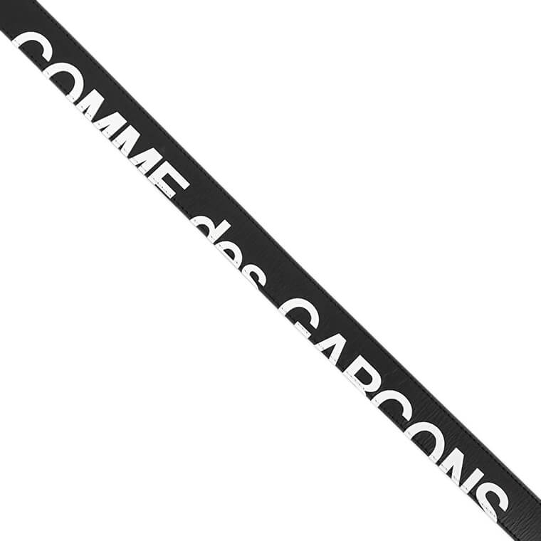 COMME des GARÇONS ロゴ ベルト ブラック COMME des GARÇONS Wallet Leather Logo Belt Release | Hypebeast