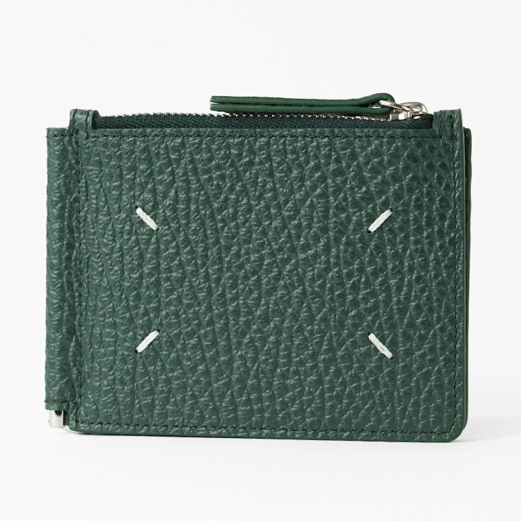Maison Margiela メンズ マネークリップ折財布 サイフ SA1UI0022 P4455 BOTTLE GREEN グリーン T7162
