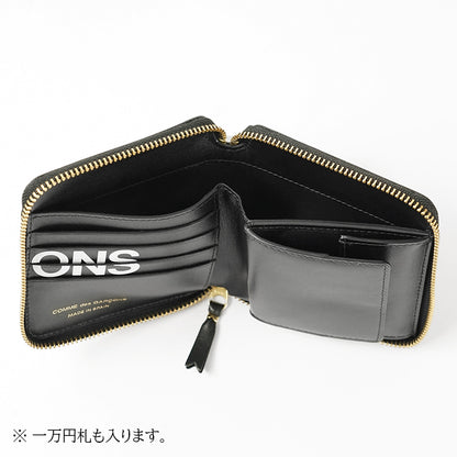 COMME des GARCONS メンズ レディース 2つ折り財布 HUGE LOGO SA2100HL ブラック BLACK