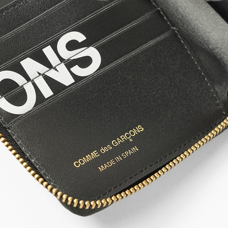 COMME des GARCONS メンズ レディース 2つ折り財布 HUGE LOGO SA2100HL ブラック BLACK