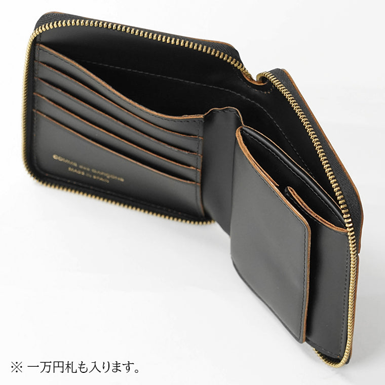 COMME des GARCONS メンズ レディース 2つ折り財布 TRIPLE STITCH SA2100TS ブラック BLACK