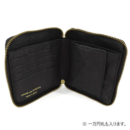COMME des GARCONS メンズ レディース 2つ折り財布 WASHED WALLET SA2100WW ブラック BLACK