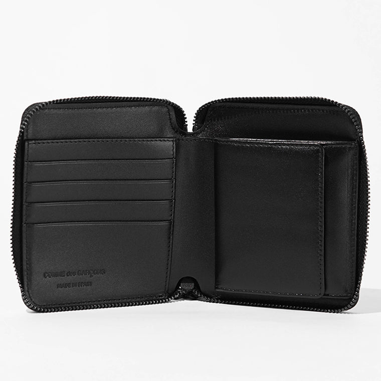 COMME des GARCONS メンズ レディース 2つ折り財布 ZIPPER MEDLEY SA2100ZM ブラック BLACK