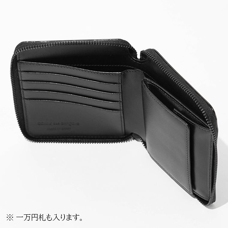 COMME des GARCONS メンズ レディース 2つ折り財布 ZIPPER MEDLEY SA2100ZM ブラック BLACK