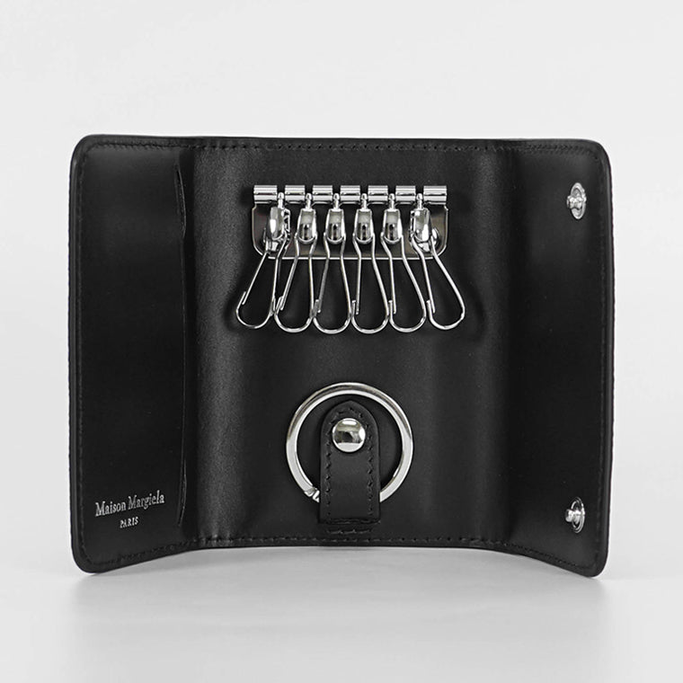 Maison Margiela 黒 マルジェラ　レザー キーケース　確実正規品 Maison Margiela（メゾンマルジェラ） キーケース 6連 メンズ