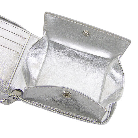 COMME des GARCONS メンズ レディース 2つ折り財布 SA7100EG シルバー SILVER