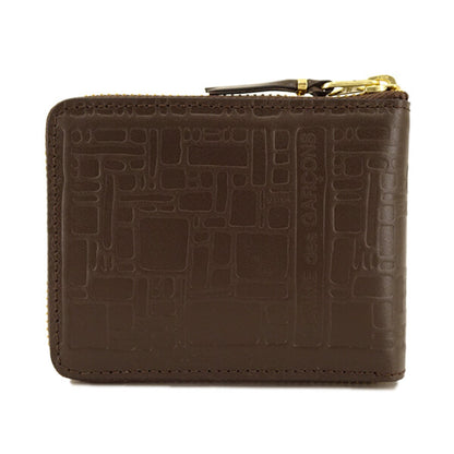 COMME des GARCONS メンズ レディース 2つ折り財布 EMBOSSED LOGOTYPE SA7100EL ブラウン BROWN