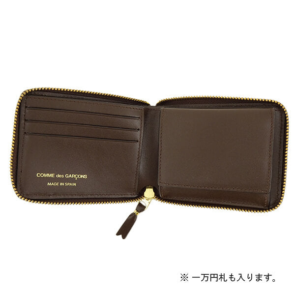 COMME des GARCONS メンズ レディース 2つ折り財布 EMBOSSED LOGOTYPE SA7100EL ブラウン BROWN
